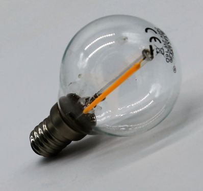 Click Here To Enlarge This Photo Of E14 240v 2w LED Golf Ball Clear