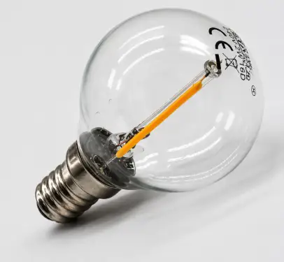 Click Here To Enlarge This Photo Of E14 240v 2w LED Golf Ball Clear