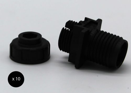 Click Here To Enlarge This Photo Of E14 Spike On Lampholder With Compression Nut (Black Or White) - 10pcs