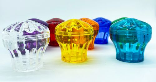 Click Here To Enlarge This Photo Of E14 Diamante Fairground Cabochon Top & Base - 10pcs