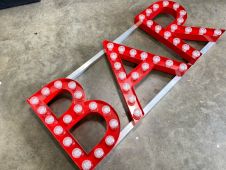 BAR Aluminium Sign