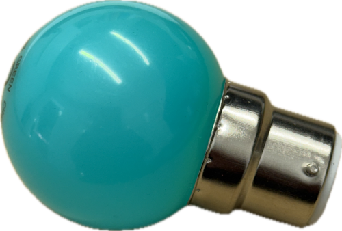 Click Here To Enlarge This Photo Of Coloured LED Golf Ball Lamps - 240v 1w BC B22