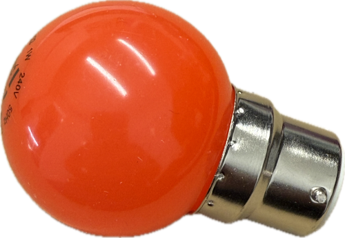 Click Here To Enlarge This Photo Of Coloured LED Golf Ball Lamps - 240v 1w BC B22